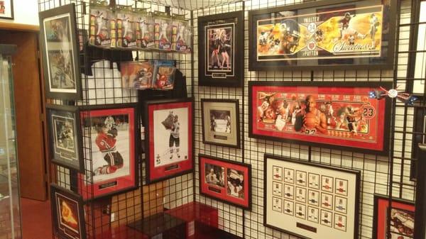 Bears, Blackhawks, Cubs, White Sox and Bulls Framed Sports Memorabilia