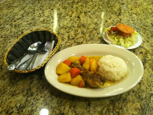 Chicken Sudano with rice and side salad - $8.50