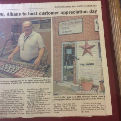 I'm Randy, this is a story how I got started in the coin business. In the picture there is a pic of the front of the store.