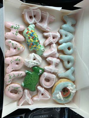 Custom birthday donut