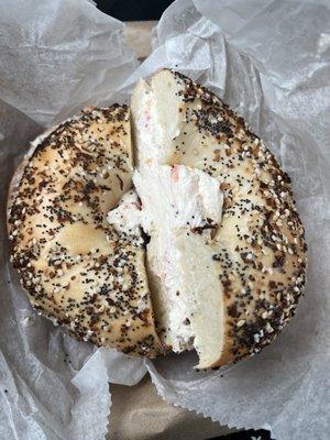 Everything Bagel with Lox Spread