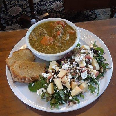 Soup and salad is always a treat.