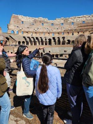 Awesome tour of Colosseum set up by Laila.