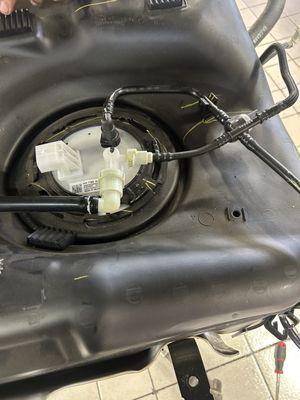 Fuel pump repair and fuel tank drop