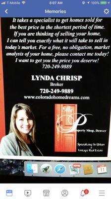 Lynda Chrisp- Coldwell Banker Reality