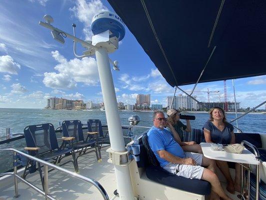 Top deck of the boat!