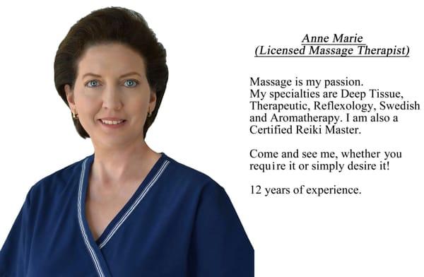 Anne Marie Forbes  Licensed Massage Therapist