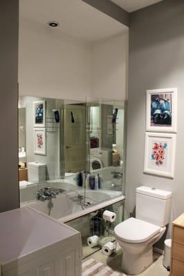 Master bath in Stone Green