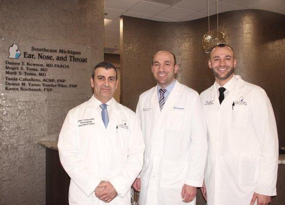 Dr. Danny Kewson, Dr. Roger Toma, and Dr. Mark Toma