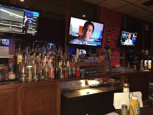 TV's behind the bar