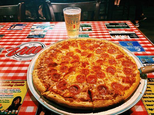 Pizza and beer