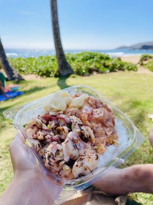 Spicy Ahi and Hawaiian Taco (L)