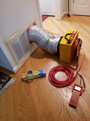 Duct testing equipment .