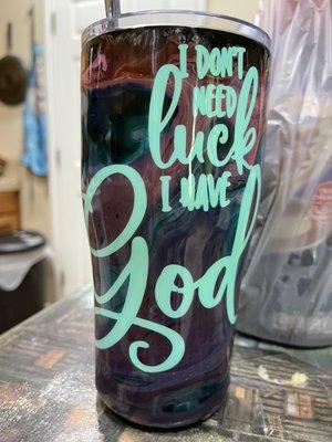 Tumbler cup custom Faith