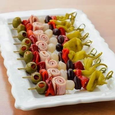 cheese appetizer with turkey meat