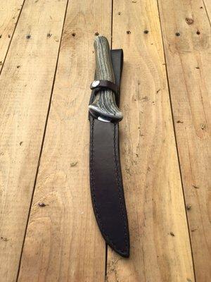 Custom made knife sheath by Carol.