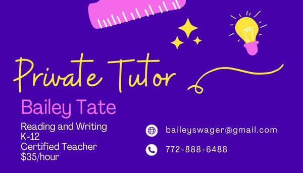 Bailey Tate Tutoring