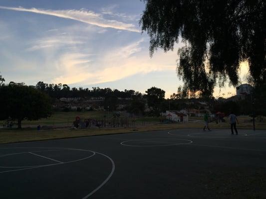 At the basketball court!!