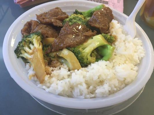 Beef with broccoli lunch