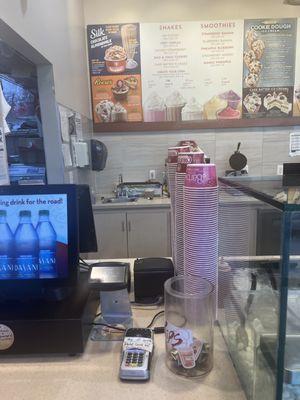 Inside cold stone creamery in morrow