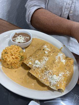 Enchiladas with Diablo sauce