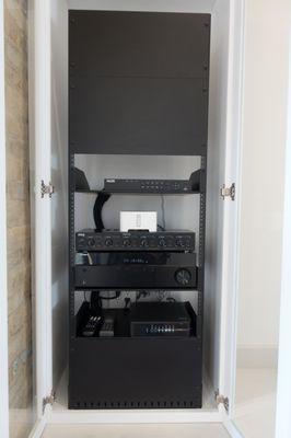 Camera system with AV rack