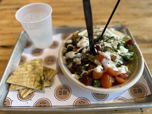 Shawarma- lamb w mushrooms, cauliflower and the fixings I wanted. A.MAZING.