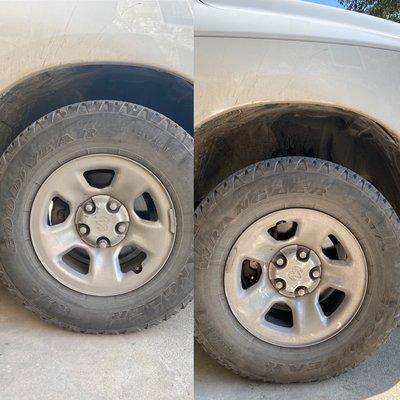 Lift kit: before (left) after(right)