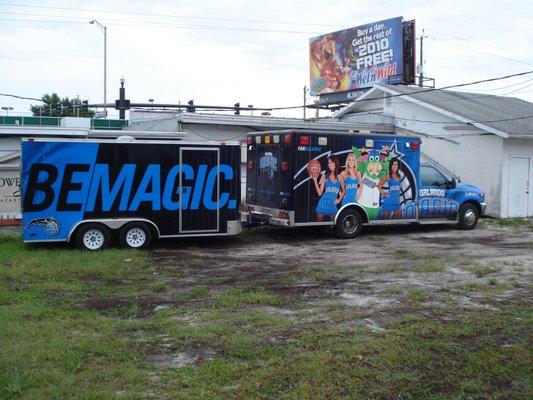 Orlando Magic Truck and Trailer Wrap by Sign-O-Saurus