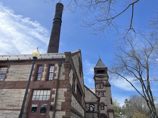 This beautiful building hosts industrial chic treasures inside