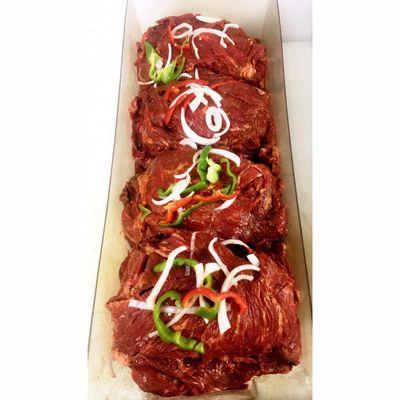 Our specialty ! Why we are known as the King of Carne Asada! Hand cut, our own secret recipe & quality meat ! you will fall in love !