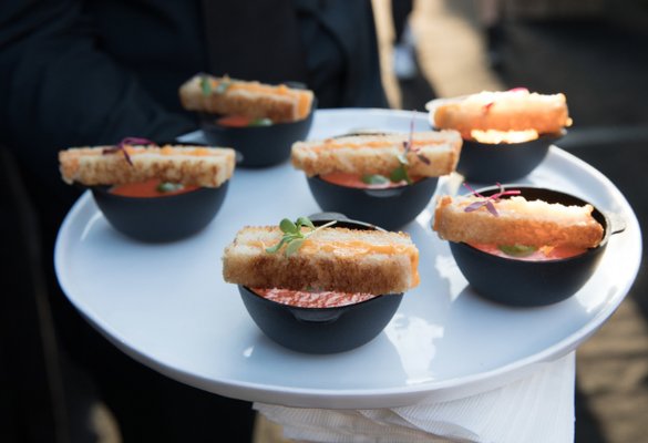 Tomato Bisque with Mini Grilled Cheese