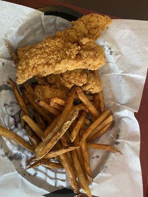 Chicken fingers and fresh fries