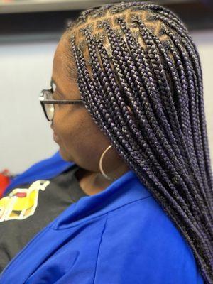 Medium knotless box braids