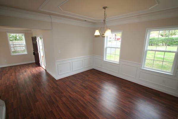 8108 Allentown Road Separate Dining Room with wainscoting and chair rail, decorative ceiling. Look at the workmanship!