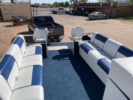 Pontoon boat interior