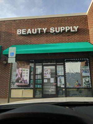 Front of the beauty supply store