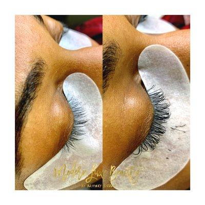 Classic eyelash extensions set.