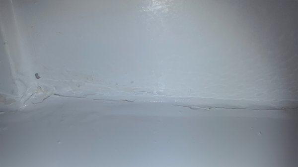 cracking along caulk line