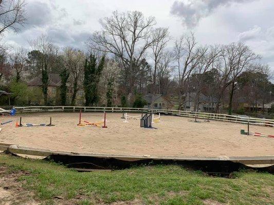 Horse Arena leveling by Sean's Bobcat Service