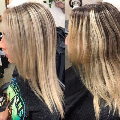 Balayage. Before & after. Treated with olaplex $155