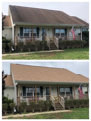 Another one of our roof cleaning jobs. This was done in Vestavia Hills, AL!