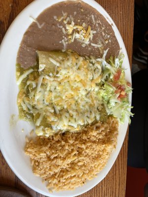 Green chicken enchiladas