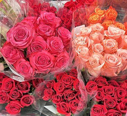 Beauty in petals. Beautiful reds and corals... @ Winn-Dixie.