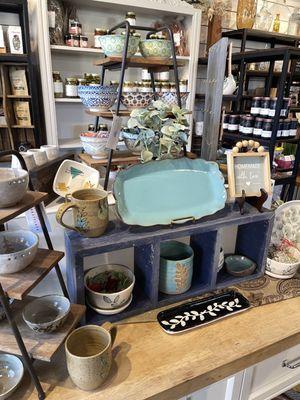 Locally crafted pottery sold here!