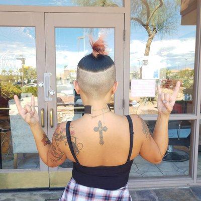 An awesome undercut for this rocker mama!!!