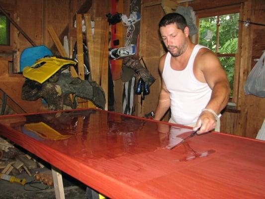 Custom built bar top for Sal's Pizza in Somersworth, NH