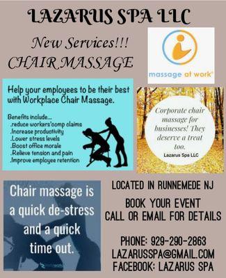 CHAIR MASSAGE EVENTS!! BOOK YOURS TODAY!!