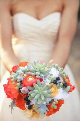 Succulant wedding bouquet