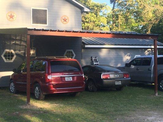 2 car Carport added to home